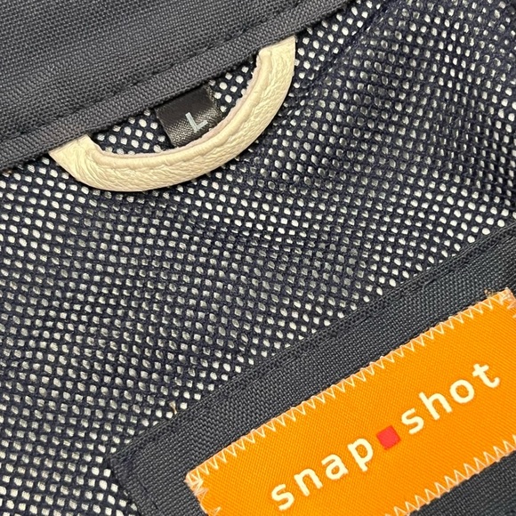 Vintage Y2K Biker Racer Jacket โ Genuine Pig Nappa Leather - orange navy Large - Picture 15 of 16